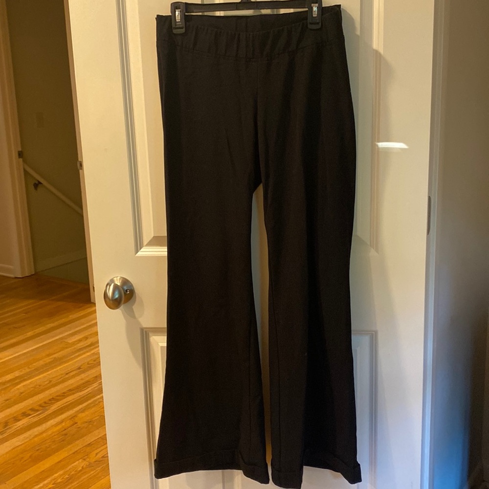 Motherhood maternity cuffed elastic waist pants black